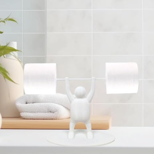 Funny Weightlifter Toilet Roll Holder 3D Printed Bathroom Decor