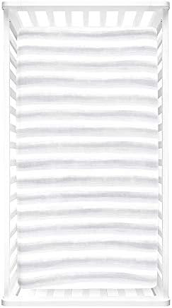 Lush Decor 2 Pack Organic Cotton Crib Sheets with Drop