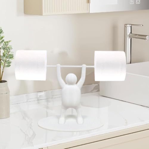Funny Weightlifter Toilet Roll Holder 3D Printed Bathroom Decor
