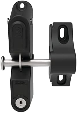 Barrette Outdoor Living Locking Gravity Latch Black One-Sided Key Entry 1