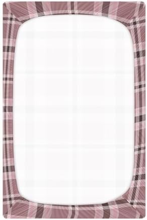 Plaid Pink Fitted Crib Sheets for Baby Toddler