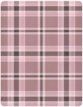 Plaid Pink Fitted Crib Sheets for Baby Toddler