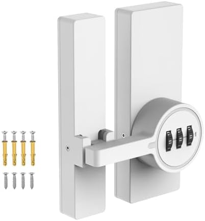 Password 180 Degree Barn Door Latch Keyless Adhesive Flip Lock