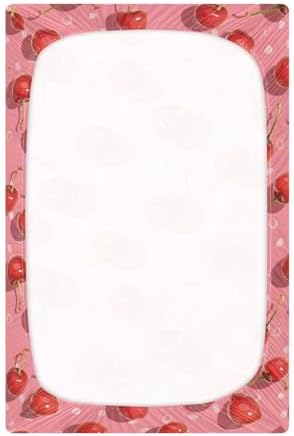ALAZA Fresh Cherries Crib Sheets for Girls and Boys 1