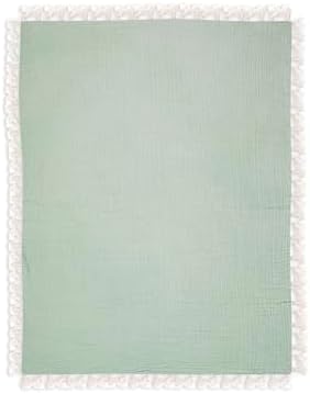Crane Baby 6 Layer Muslin Swaddle Blanket Evergreen 30 x 40