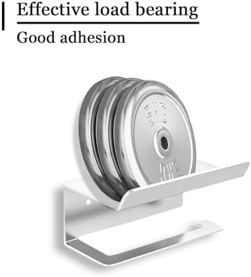 White Smooth Toilet Paper Holder with Adhesive Mount