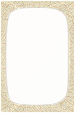 KICPOAY Geometric Yellow Crib Sheet for Baby Toddler