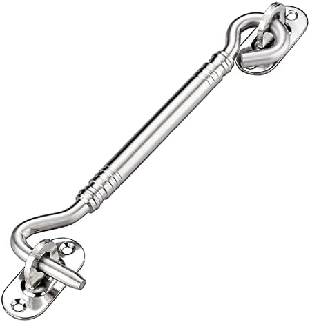 SHAUNI Heavy Duty Stainless Steel Door Latch Hook and Eye
