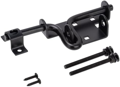 SANKINS 2 Pcs Sliding Bolt Gate Latch Black