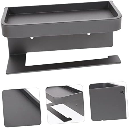 HEALEEP Wall-Mounted Toilet Paper Holder with Shelf 1