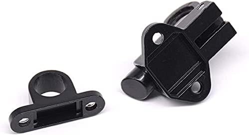 SHAUNI Slide Bolt Door Lock Hasp 2-Pack White Button