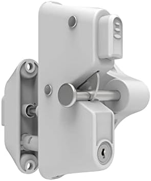 Barrette Outdoor Living 73050188 White Locking Gravity Latch Hardware