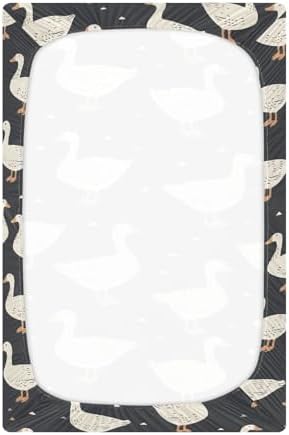 ALAZA Duck and Goose Crib Sheets for Girls and Boys