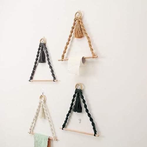 Macrame Toilet Paper Holder Boho Wall Decor 1