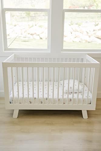 Ecolino Organic Cotton Fitted Crib Sheet with Rainbow Dots
