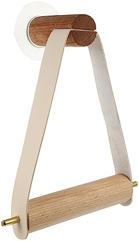 ARTIBETTER Wall Mount Toilet Paper Holder Wooden Bathroom Decor