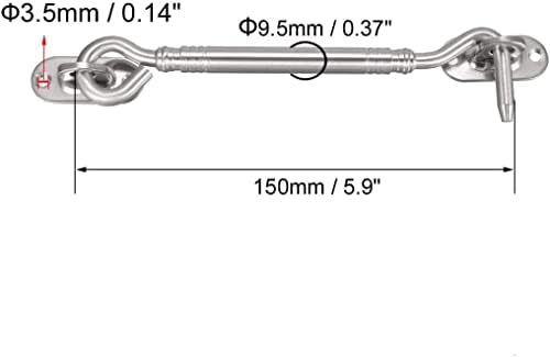 SHAUNI 59 Stainless Steel Hook and Eye Latch Gate Bolt