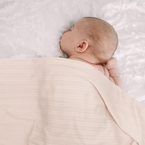 AQOKKA Newborn Swaddle Blanket with Bow Hat Set