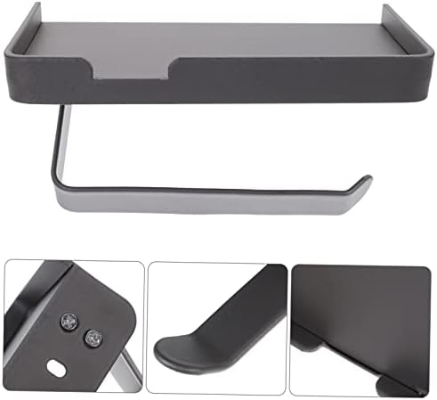 Alipis Dual-Use Toilet Paper Holder with Storage Shelf