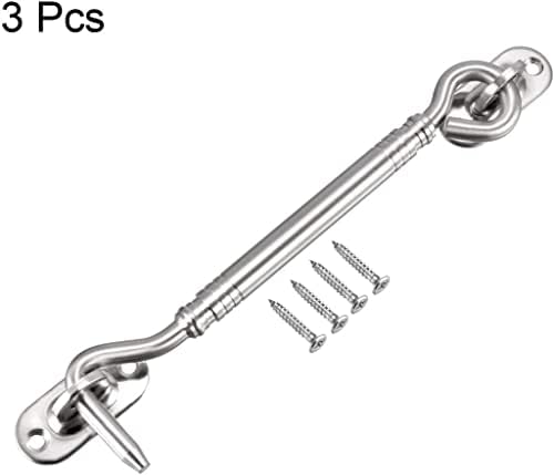 SHAUNI 59 Stainless Steel Hook and Eye Latch Gate Bolt