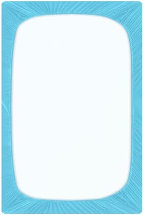 KEIGE Sky Blue Crib Sheet for Baby Bedding