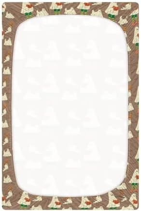Gbjiemia Blanket Ghosts Crib Sheets for Neutral Bassinet