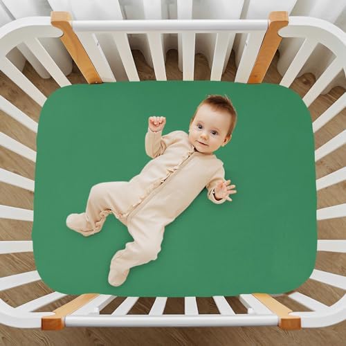 KEIGE Sea Green 02 Fitted Crib Sheet for Girls and Boys