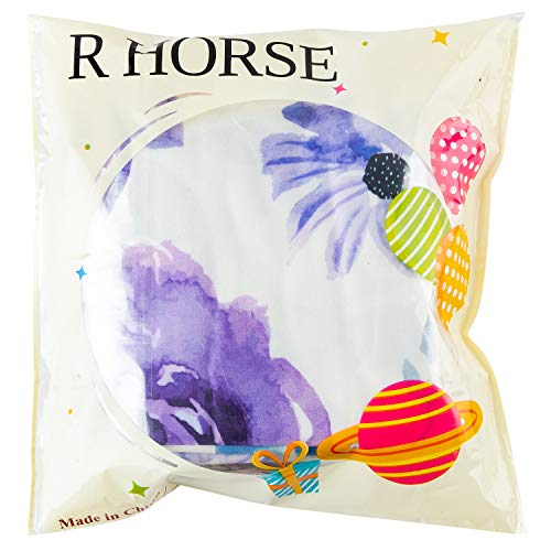 R HORSE Newborn Baby Swaddle Blanket with Headband Set 2 Pack