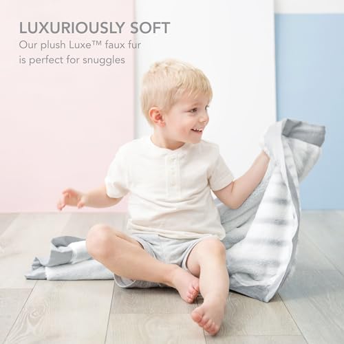 Little Giraffe Luxe Blanket with Satin Trim - 29x35 Inches
