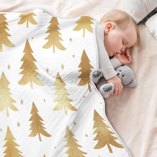 Kigai Christmas Tree Baby Blanket for Boys and Girls