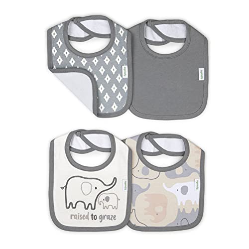 Ingenuity Easy Eater 4-Pack Baby Bib Set - Soft Absorbent