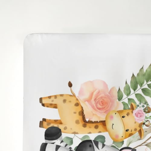 ZoUbqchY Jungle Safari Crib Sheets for Boy Girl 52x28