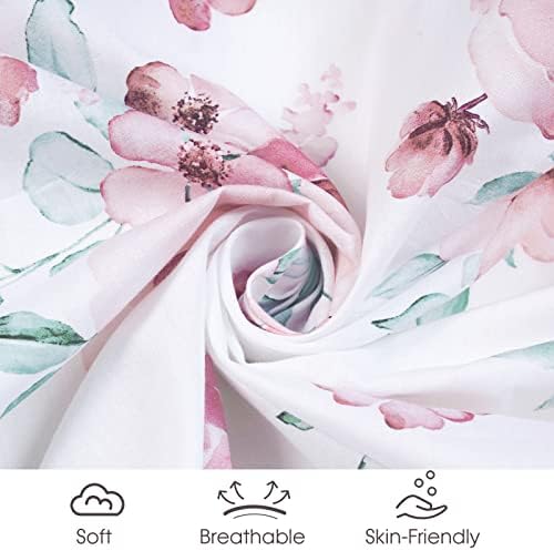Davids Kids 2 Pack Cotton Mini Crib Sheets Floral Pattern