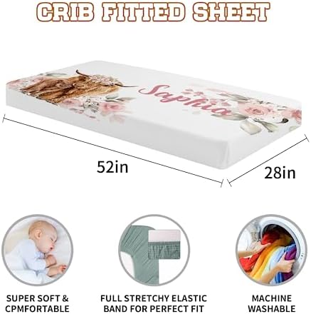 2 Piece Custom Name Crib Sheet with Baby Name Design