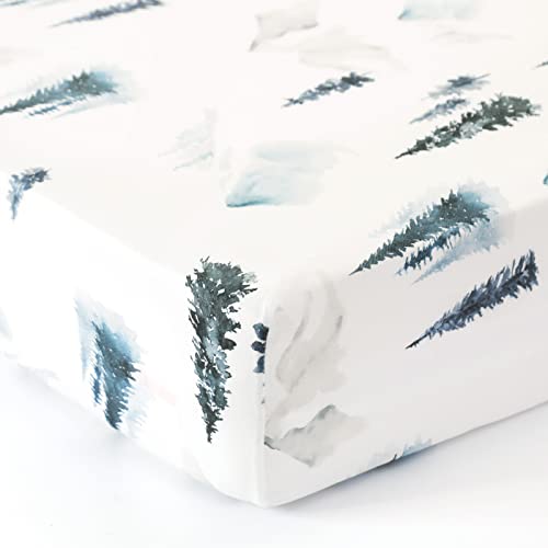 GRSSDER Stretch Jersey Crib Sheets Set 2 Pack Wild Forest Mongooses Design