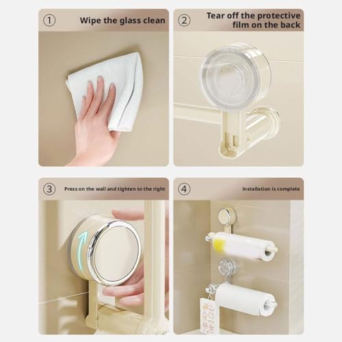 Suction Cup Toilet Paper Holder with Twist Lock Design
