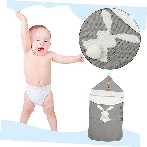 SUPVOX Adorable Rabbit Swaddling Blanket for Newborns
