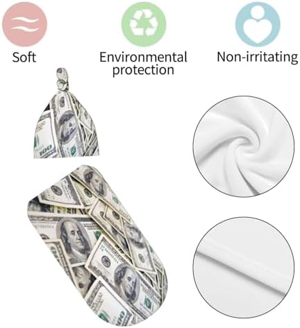 MEIMLY Preemie Swaddle Blanket with Hat Set for Girls 1