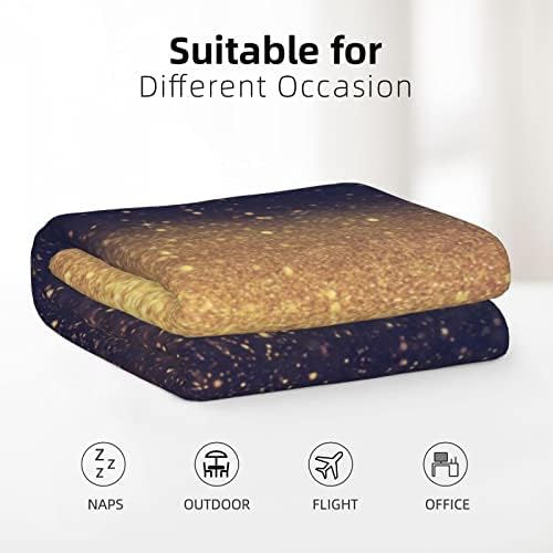 Xisover Gold Black Glitter Swaddle Blanket for Baby