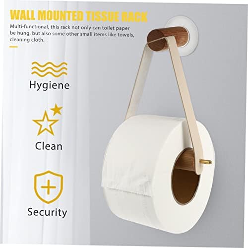 ARTIBETTER Wall Mount Toilet Paper Holder Wooden Bathroom Decor