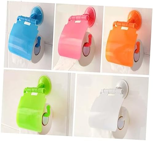 Healifty Toilet Paper Holder with Suction Cup and Cover 1