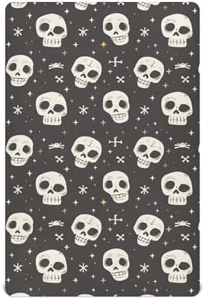 ALAZA Human Skeleton Crib Sheets for Girls and Boys
