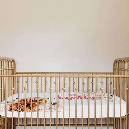 2 Piece Custom Name Crib Sheet with Baby Name Design