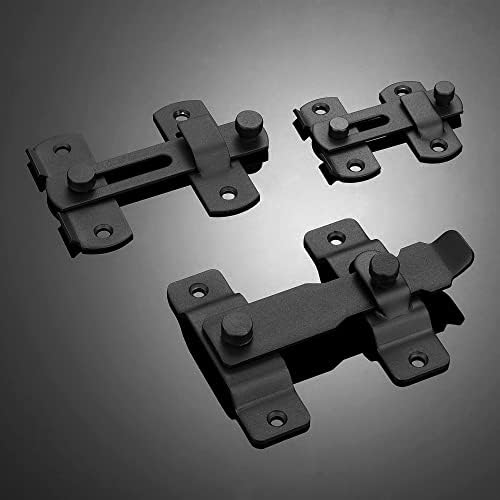 INIRET 3 Pack Barn Door Latches Matte Black