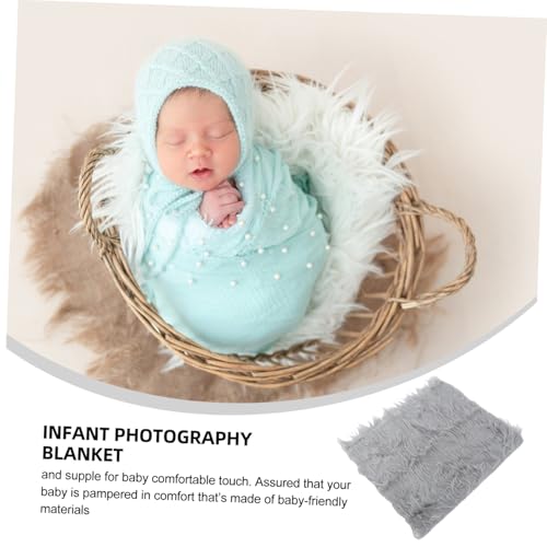NUOBESTY Faux Fur Blanket for Baby Photoshoot