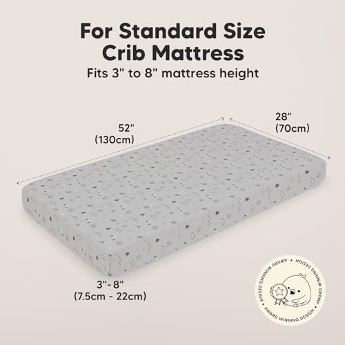 KeaBabies 2-Pack Bamboo Crib Sheets - Woodland Design