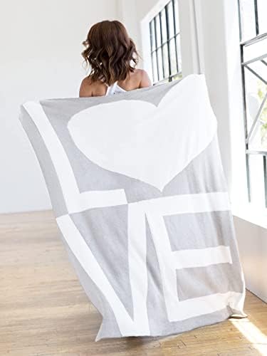Little Giraffe Dolce Love Throw Blanket 45x59 Silver White