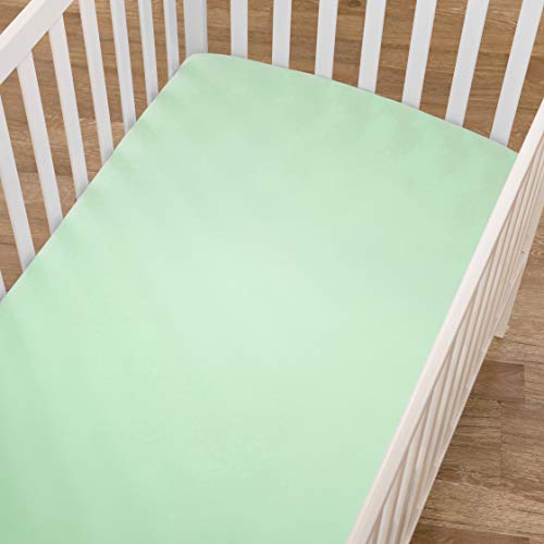 TL Care 100 Natural Cotton Mini Crib Sheet 38 x 24 - Soft Breathable