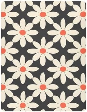 ALAZA Daisy White Retro Crib Sheets for Girls and Boys