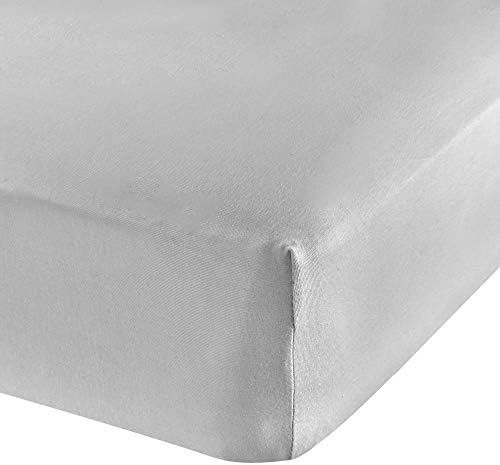 Abstract Cotton Crib Sheets - Fitted 28x52 Solid Gray
